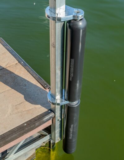 Black Vertical Boat Dock Roller