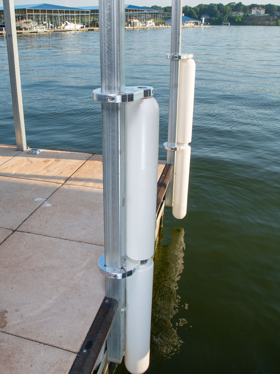 Black Vertical Boat Dock Roller